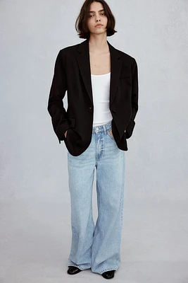 Jean ample très doux à taille haute
