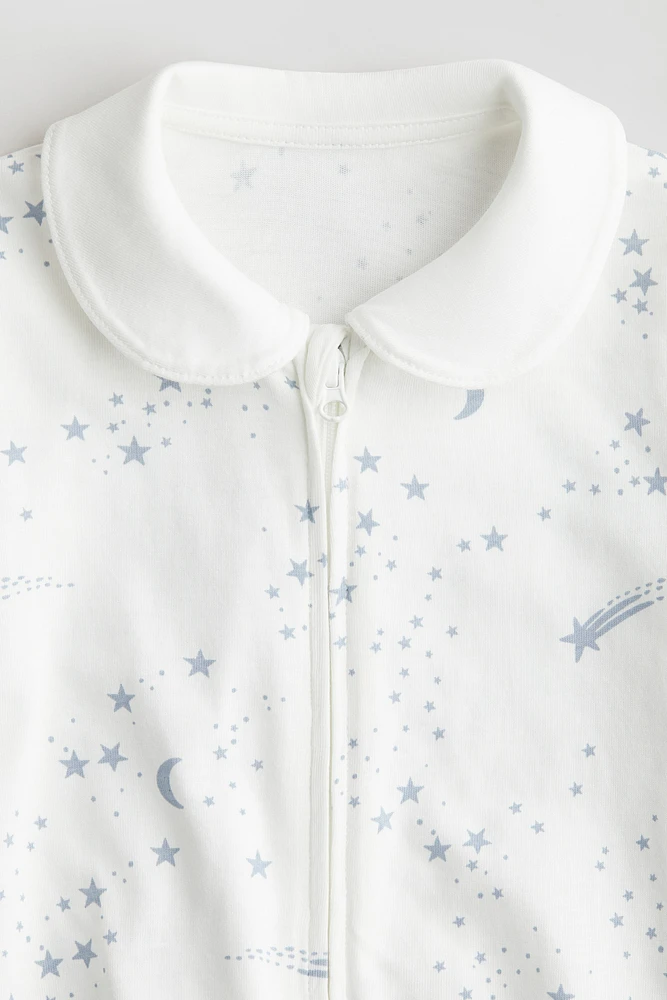Pajama Jumpsuit with Collar