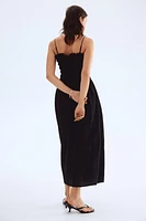 Smocked-Bodice Strappy Dress