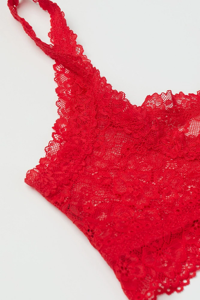 Unpadded Lace Bra Top