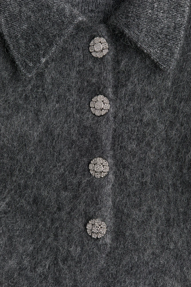 Mohair-Blend Sweater with Collar