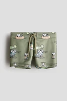 Printed Swim Trunks