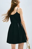 Tie-Detail Poplin Dress