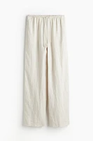 Wide-leg Linen Pants