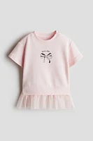 Sweatshirt Dress with Tulle Skirt