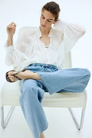 Pantalon MAMA en denim avec cordon de serrage