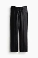 Wool-Blend Wrapover-Waist Pants