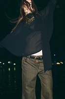 Baggy Flared Low Jeans