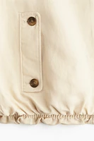 Linen-Blend Bomber Jacket