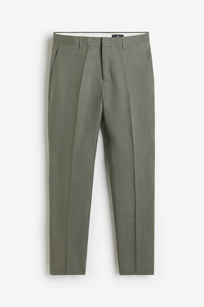 Slim Fit Linen Suit Pants