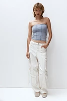 Ribbed Tube Top with Flatlock Seams