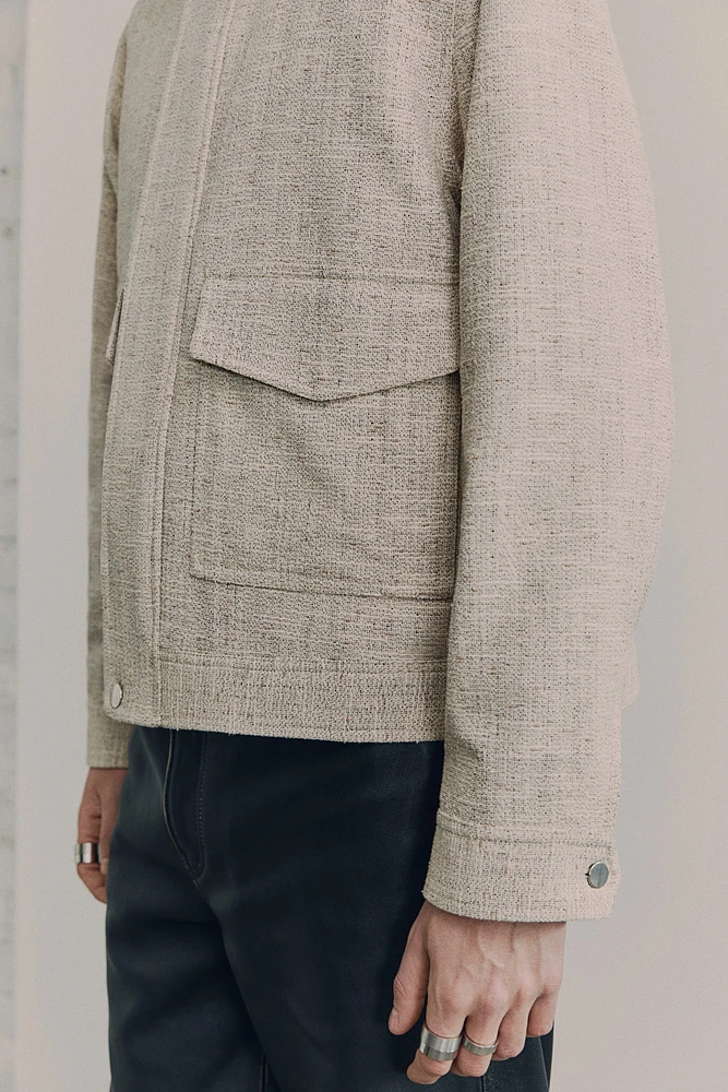 Short Textured-Weave Jacket