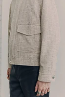 Short Textured-Weave Jacket