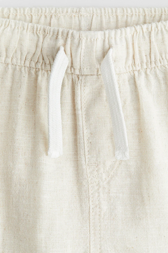 Linen-Blend Joggers