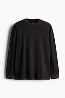 Loose Fit Long-Sleeved Sports Shirt