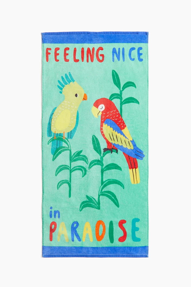 Serviette de bain à motif