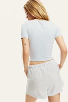 Cropped Scoop-Neck T-shirt