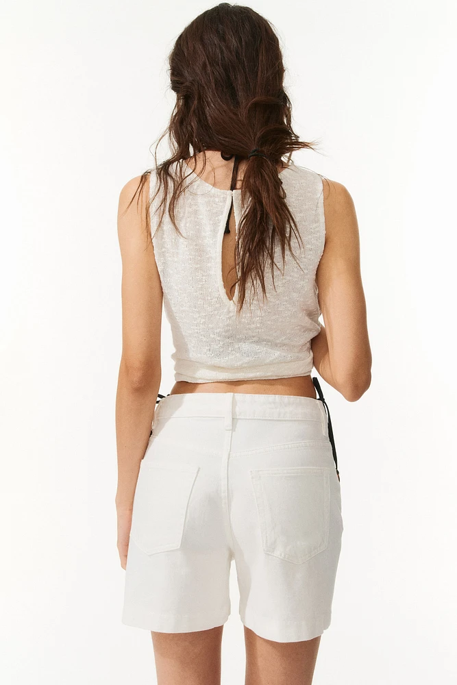High Denim Shorts