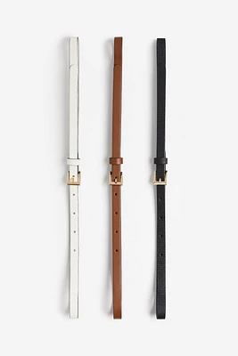 3-pack Narrow Belts