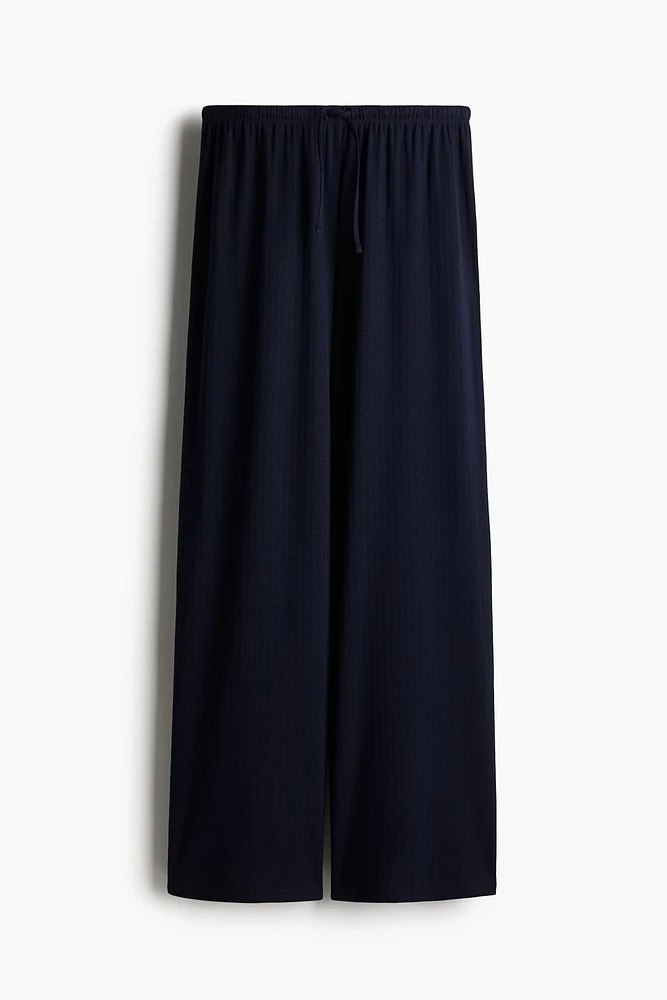 Pantalon large avec cordon de serrage