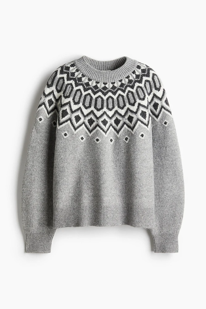 Jacquard-Knit Sweater