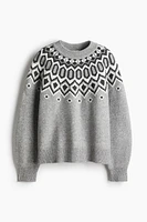 Jacquard-Knit Sweater