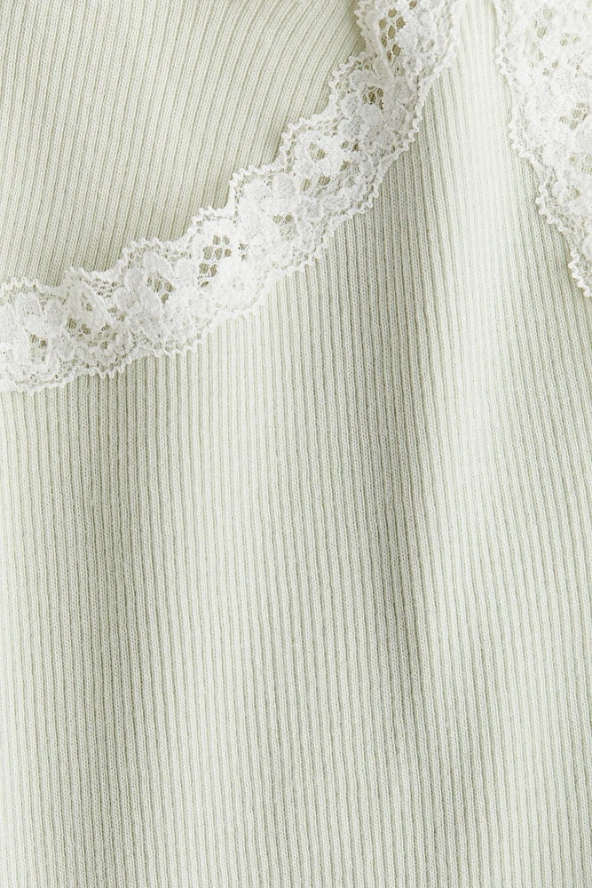 Lace-Trimmed Tank Top