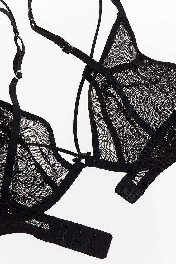 Non-padded Underwire Mesh Bra