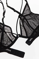 Non-padded Underwire Mesh Bra