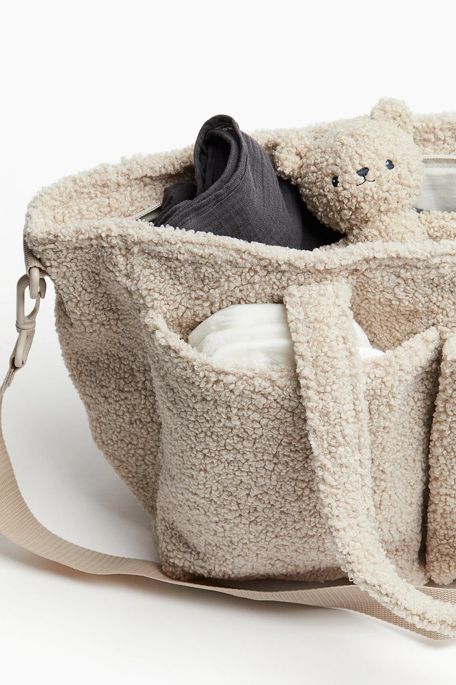 Teddy Fleece Diaper Bag