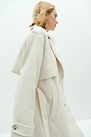 Brushed-Finish Twill Trench Coat