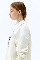 Oversized Motif-Front Sweatshirt