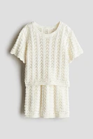 2-piece Pointelle-Knit Set