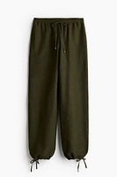 Linen-blend Pull-on Pants