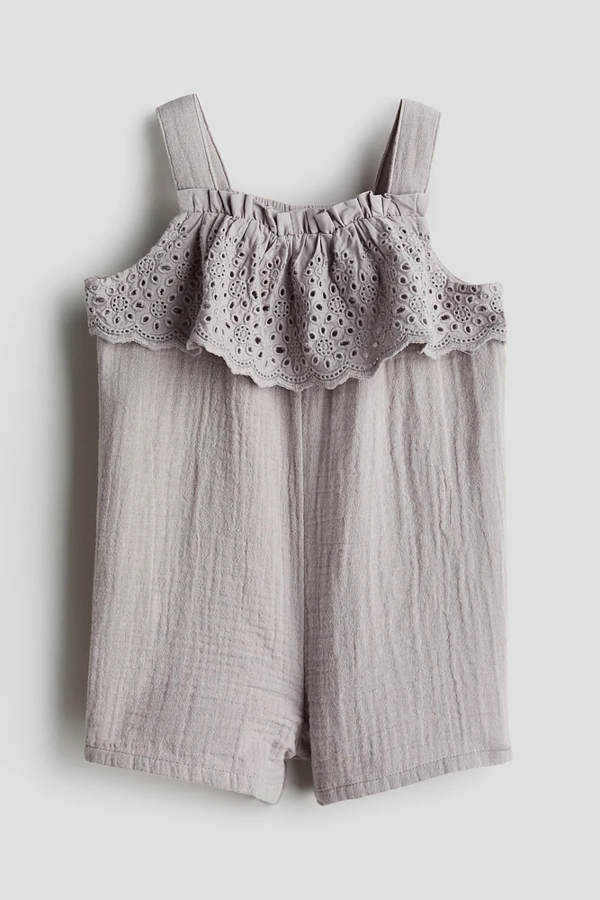 Barboteuse en mousseline de coton