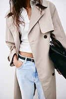 Double-breasted Twill Trench Coat