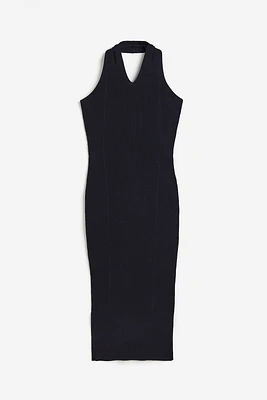 Rib-knit Halterneck Dress