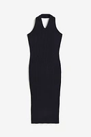 Rib-knit Halterneck Dress