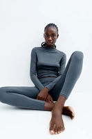 Microfiber Mock Turtleneck Top