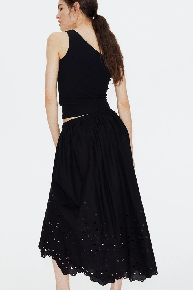 Eyelet-Embroidered Skirt