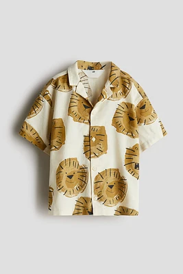 Chemise en coton avec col cubain