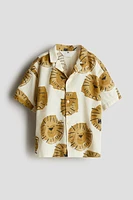 Chemise en coton avec col cubain