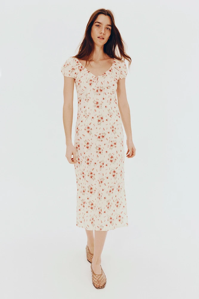 Robe maxi avec détail à nouer
