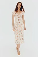 Robe maxi avec détail à nouer