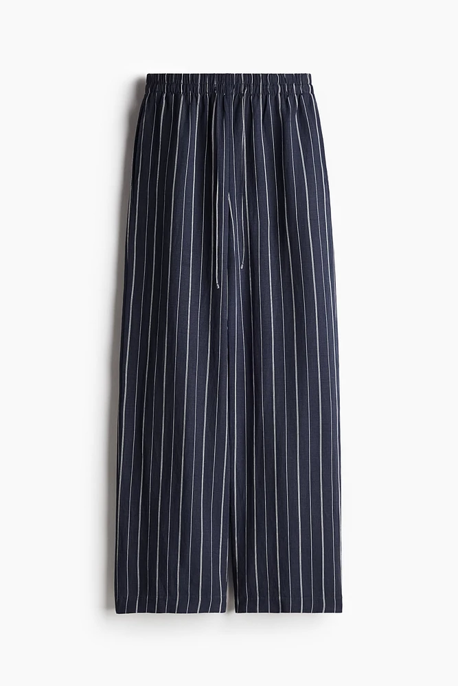 Linen-Blend Pants