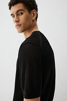 Regular Fit Hole-Knit T-Shirt