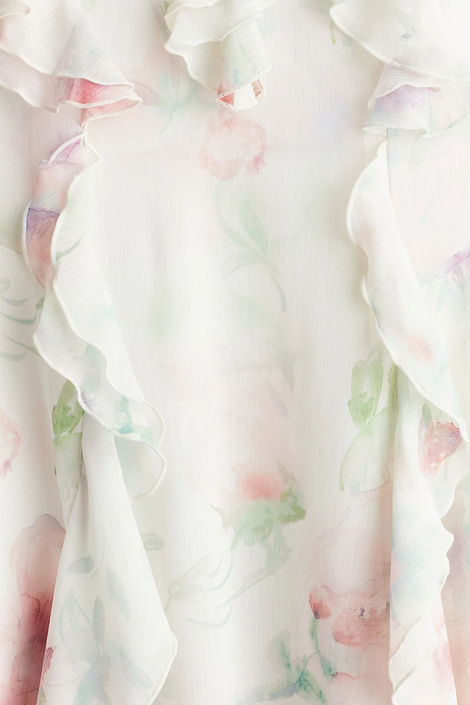 Flounced Chiffon Dress