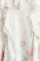 Flounced Chiffon Dress