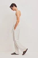 Pantalon décontracté en lin mélangé