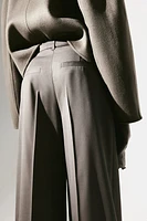 Wide-leg Wool Pants